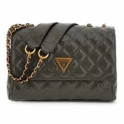 GUESS Sac à épaule bandoulière vert olive pour femme - Giully 2 Compartment Convertible Flap Olive 278289