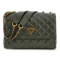 GUESS Sac à épaule bandoulière vert olive pour femme - Giully 2 Compartment Convertible Flap Olive 278289