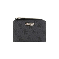 Porte-monnaie - GUESS - Laurel Zip Around - Gris foncé - Noir - Élégant et fonctionnel