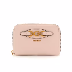 GUESS Porte-monnaie beige pour femme - Malva Zip Around Wallet M Almond 278812