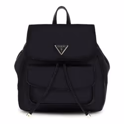 Sac à dos - GUESS - Cresidia Flap Backpack S - Noir - 100% polyuréthane - 24x23x10.5cm