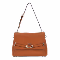 GUESS Sac à épaule bandoulière brun clair pour femme - Silvye Flap Shoulder Bag Cognac 290601