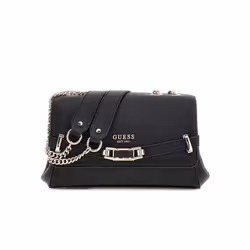 Sac à épaule - GUESS - Silvye Convertible Xbody Flap Bag - Noir - 100% polyuréthane - 686 g
