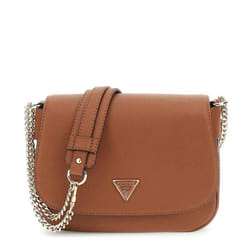 GUESS Sac à épaule bandoulière brun clair pour femme - Fedora Flap Shoulder Bag Cognac 290442