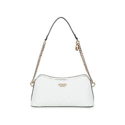 GUESS Sac à épaule blanc pour femme - Betula Top Zip Shoulder Bag 300568