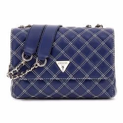 Sac à épaule bandoulière - GUESS - Cruise Vibe - Bleu foncé - Blanc - Design matelassé