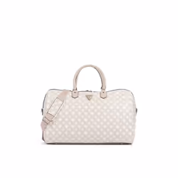 GUESS Sac de voyage beige blanc pour femme - Wilder Weekender Duffel Bag Beige / White 298778