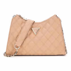 GUESS Sac à épaule beige pour femme - Giully Top Zip Shoulder Bag 296932