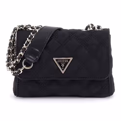 GUESS Sac à épaule bandoulière noir pour femme - Giully Mini 2 Compartment Flap Bag 297228