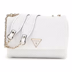 GUESS Sac à épaule bandoulière blanc pour femme - Phaedra Convertible Xbody Flap Bag 304242