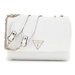 GUESS Sac à épaule bandoulière blanc pour femme - Phaedra Convertible Xbody Flap Bag 304242