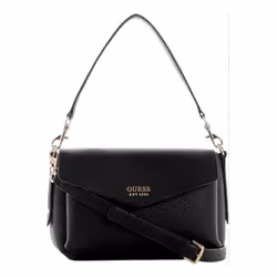 GUESS Sac à épaule bandoulière noir pour femme - Brenton Flap Shoulder Bag 296903