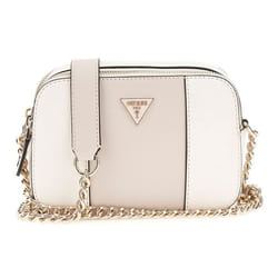 GUESS Sac à épaule bandoulière crème taupe pour femme - Noelle II Crossbody Camera Bag Cream White / Taupe 309910