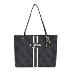 GUESS Sac à épaule gris foncé noir pour femme - Noelle II Tote Coal Logo 310005