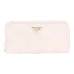 GUESS Porte-monnaie crème pour femme - Adelasia SLG Zip Around Wallet L Cream White 313030