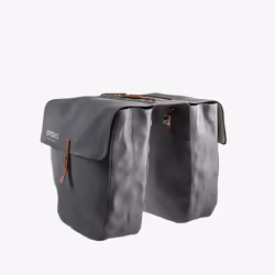 Brooks Brick Lane Pannier, Arrière, Sacoche pour bicyclette, Toile, Cuir, Gris, 15 L, Italie