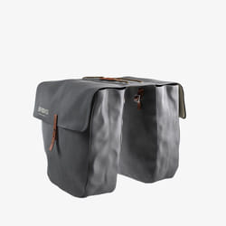 Brooks Brick Lane Pannier Arrière Sacoche pour bicyclette 15 L Toile, Cuir Gris