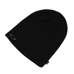 Bonnet Oakley Fine Knit Beanie - OAKLEY - Noir - Tricot fin + acrylique - Logo brodé - 21 cm de profondeur
