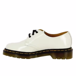 Chaussures Femme Dr Martens 1461 W - Cuir Blanc - Talon Plat 2cm - Lacets