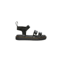 Sandales Femme - DR MARTENS KLAIRE J - Cuir Noir - Talon Plat 2cm - Scratch