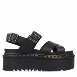 DR. MARTENS Sandales Femme Noir Cuir GR79349