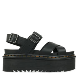 DR. MARTENS Sandales Femme Noir Cuir GR79349