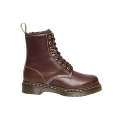 Bottes Dr Martens 1460 Serena pour Femme - Marron - Cuir - Lacets