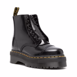Bottes Sinclair Zip-Up Cuir Noir