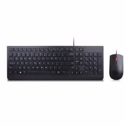 Lenovo 4X30L79891, Taille réelle (100 %), Avec fil, USB, QWERTZ, Noir, Souris incluse