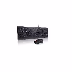 Lenovo 4X30L79886, Taille réelle (100 %), Avec fil, USB, AZERTY, Noir, Souris incluse