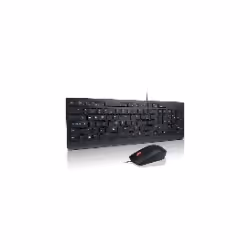 Lenovo 4X30L79921, Taille réelle (100 %), Avec fil, USB, QWERTY, Noir, Souris incluse