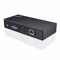 Lenovo 40A90090DK station d'accueil Avec fil USB 3.2 Gen 1 (3.1 Gen 1) Type-C Noir