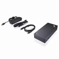 Lenovo 40A90090DK station d'accueil Avec fil USB 3.2 Gen 1 (3.1 Gen 1) Type-C Noir - Vue supplémentaire 4