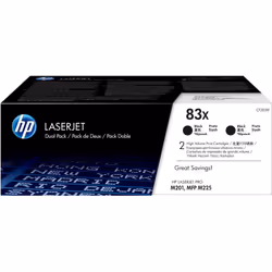 HP 83X LaserJet, lot de 2 cartouches de toner grande capacité authentiques, noir, 2200 pages, Noir, 2 pièce(s)