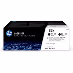 HP 83X LaserJet, lot de 2 cartouches de toner grande capacité authentiques, noir