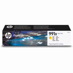 HP Cartouche d’encre jaune PageWide 991X grande capacité authentique, Rendement élevé (XL), Encre à pigments, 182 ml, 16000 p ...
