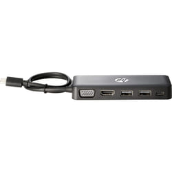 HP USB-C Travel HUB USB 3.2 Gen 1 (3.1 Gen 1) Type-C Noir