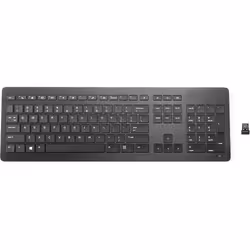 HP Clavier sans fil Premium, Taille réelle (100 %), Sans fil, RF sans fil, Clavier à membrane, Noir