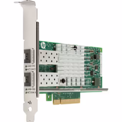 HP Carte réseau Intel X550 10GBASE-T double port, Interne, Avec fil, Ethernet, 10000 Mbit/s, Vert, Argent