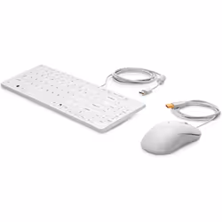 HP Clavier et souris USB avec tapis de souris Healthcare Edition, Taille réelle (100 %), Avec fil, USB, Clavier à membrane, B ...