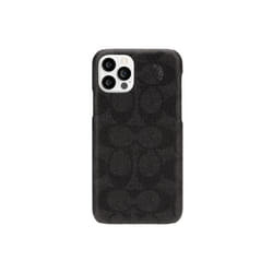 Coque - COACH - Apple iPhone 12/12 Pro - Motif Grainé - Noir - Protection optimale