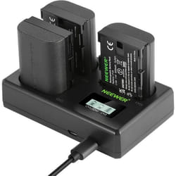 NEEWER Lot de 3 Batteries de Rechange et Chargeur 2000 mAh pour Canon EOS 5D