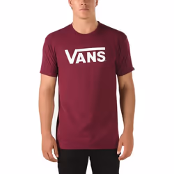 Vans V00GGGZ28, Tee-shirt, Adulte, Mâle, Bourgogne, Blanc, L, SML