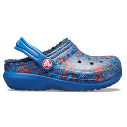 Crocs Classic Lined Graphic Blocages Unisexe Bleu, Rouge