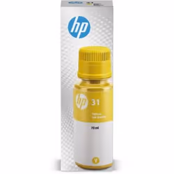 HP 31 70-ml Yellow Original Ink Bottle, Jaune, HP, HP Ink Tank 310 series, HP Ink Tank Wireless 410 series, HP Smart Tank 350 ...