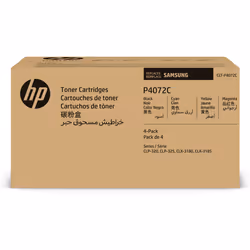 Samsung CLT-P4072C Pack de 4 cartouches authentiques de toner cyan/magenta/jaune/noir, 1500 pages, 1000 pages, Noir, Cyan, Ma ...