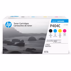 Samsung CLT-P404C Pack de 4 cartouches authentiques de toner cyan/magenta/jaune/noir, 1500 pages, 1000 pages, Noir, Cyan, Mag ...