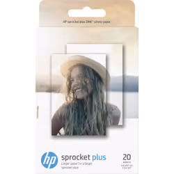 HP Papier photo Sprocket (20 feuilles, 5,8 x 8,7 cm, 2,3 x 3,4 pouces), Gloss, 258 g/m², 2.3x3.4", Blanc, 20 feuilles, HP Spr ...