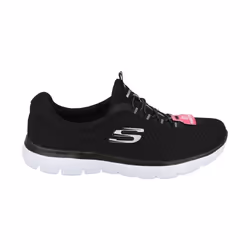 Baskets Skechers Summits 12980-BKW - SKECHERS - Femme - Noir - Textile - Plat - Lacets
