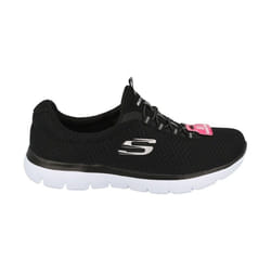 Baskets Skechers Summits 12980-BKW - SKECHERS - Femme - Noir - Textile - Plat - Lacets